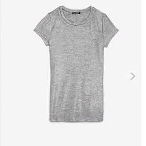 Express Silver metallic women’s shirt - medium NWT